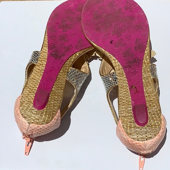 Stunning Poetic License London metallic, embellished sandals 7.5 - Picture 4 of 9